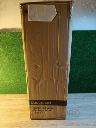 Paragüero de metal cuadrado