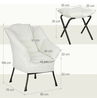 Poltrona relax + poggiapiedi HOMCOM