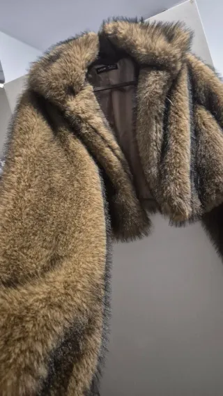 Abrigo pelo marrón SHEIN