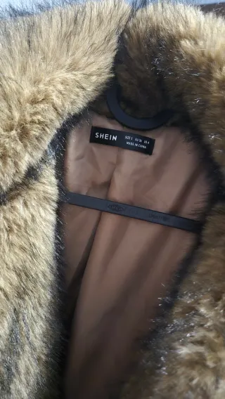 Abrigo pelo marrón SHEIN