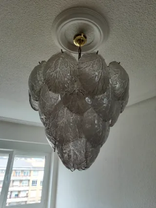 Lámpara Murano Vintage Cristal Macizo