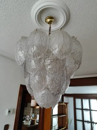 Lámpara Murano Vintage Cristal Macizo