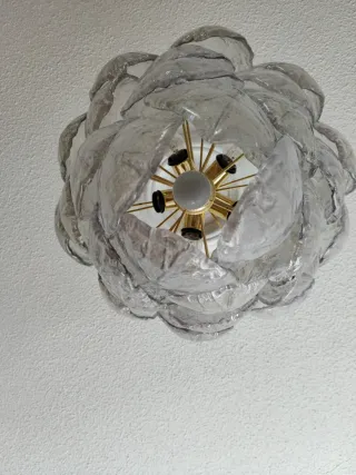 Lámpara Murano Vintage Cristal Macizo