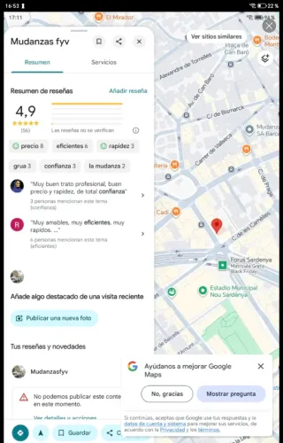 Mudanzas FYV Camión Elevador