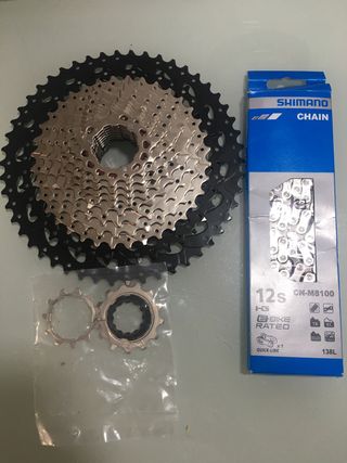 Cassette 12v 11-50 + Cadena Shimano 12v