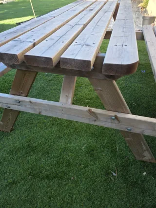 Mesa de picnic de madera para jardín