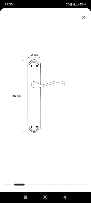 Manillas doradas para puerta (10 unidades)