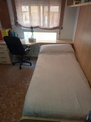 Cama juvenil 90x190 con cajones y escritorio