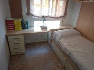 Cama juvenil 90x190 con cajones y escritorio