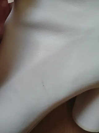 Botín tacón blanco talla 39