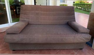 Sofá Cama Marrón Tela