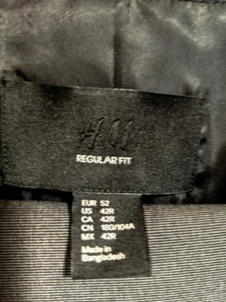 Traje T.42 Negro/Gris