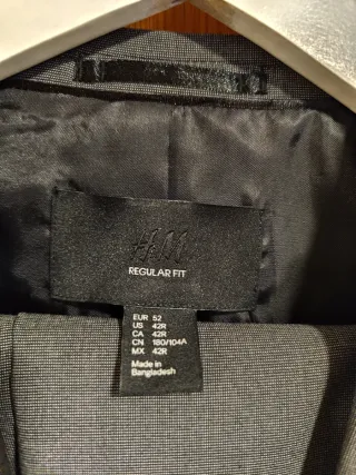 Traje T.42 Negro/Gris