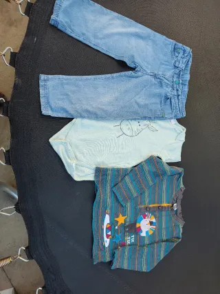 Lote ropa niña 18 meses: vaquero, body, camiseta