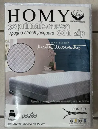 Coprimaterasso HOMY Zip Singolo 90x200