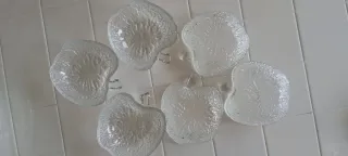 Juego 6 cuencos vidrio manzana