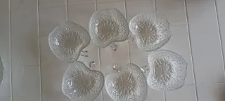 Juego 6 cuencos vidrio manzana