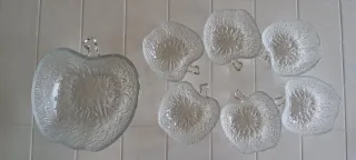 Juego 6 cuencos vidrio manzana