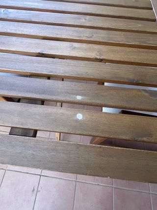 Conjunto mesa, banco y 2 sillas terraza