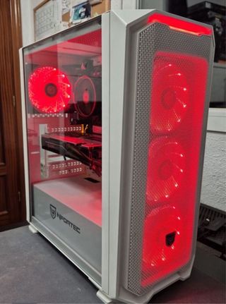 PC Gaming Nfortec Blanco con RGB Rojo