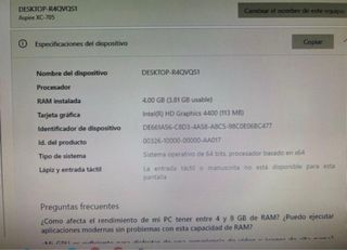 Ordenador de mesa Acer Negro