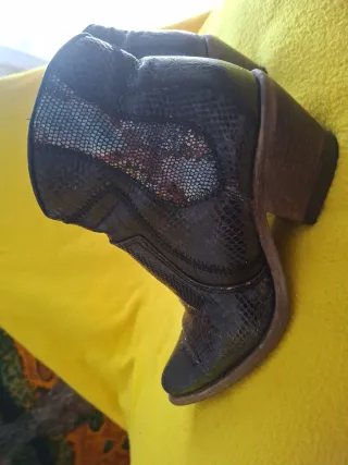 Botines Vintage Piel Serpiente