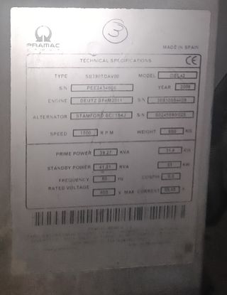 40 KVA GRUPO ELECTROGENO