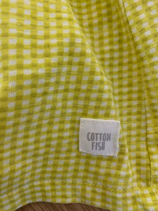 Vestido niña cuadros amarillo