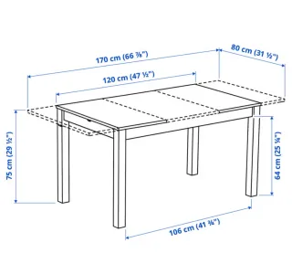 Mesa extensible comedor + 6 sillas blanco
