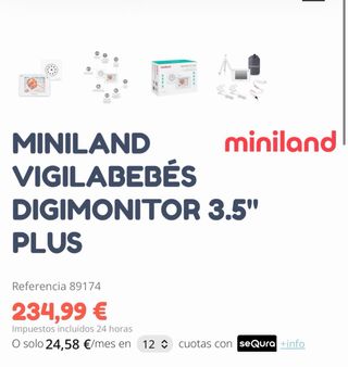 Cámara Vigilancia Bebés Miniland