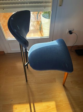 Juego 4 sillas modernas madera y hierro