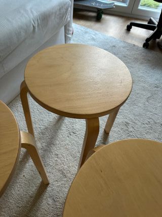 Taburete IKEA FROSTA madera vintage