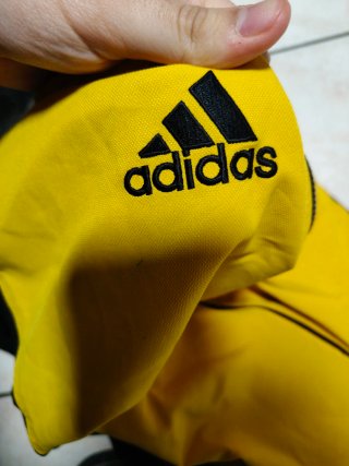 Giacca a vento Adidas vintage gialla/nera