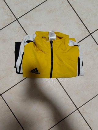 Giacca a vento Adidas vintage gialla/nera