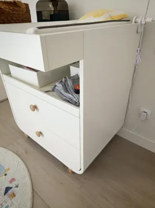 Cómoda cambiador bebé y colchoneta