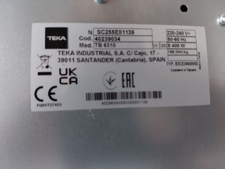 Placa Vitrocerámica Teka TB 6310