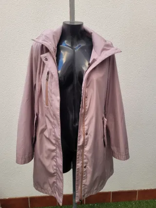 Gabardina rosa/beige