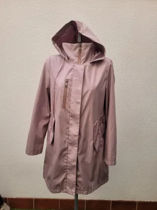 Gabardina rosa/beige