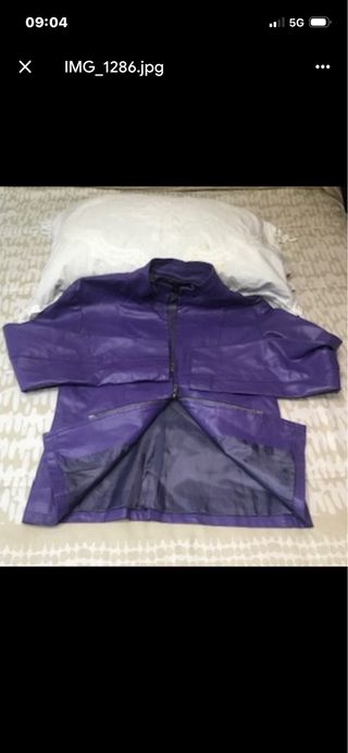Chaqueta Piel Auténtica Italia Morada