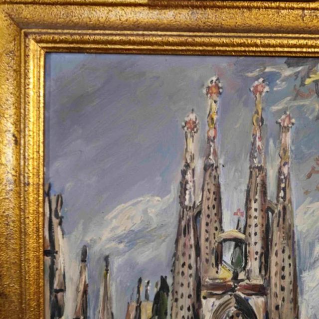 CUADRO OLEO SOBRE TELA SAGRADA FAMILIA