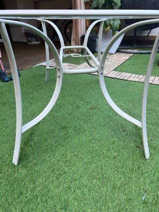 Mesa de jardín modelo Málaga blanca