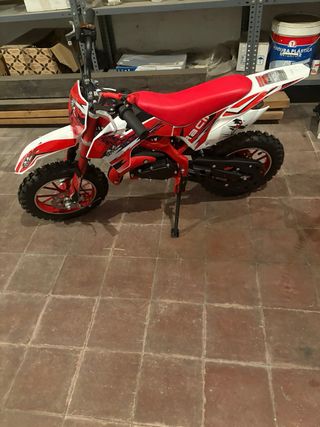 Mini Moto 49cc Infantil Roja y Blanca