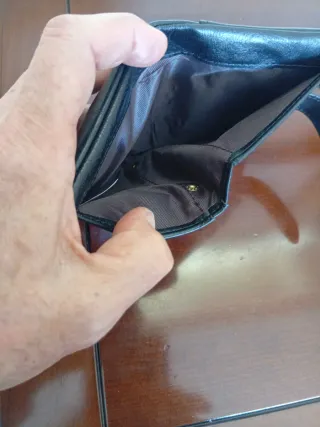 Monedero Billetera Tarjetero Piel Negro