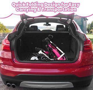 Triciclo para bebé con toldo rosa