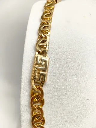 Cadena italiana Oro 18kt eslabones grecas Versace