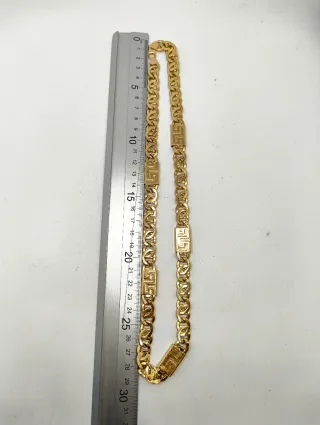 Cadena italiana Oro 18kt eslabones grecas Versace