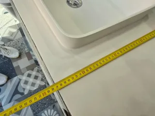 Mueble Lavabo 90cm Madera y Piedra