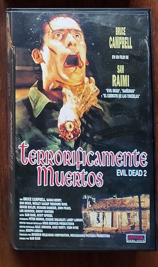 VHS TERRORIFICAMENTE MUERTOS EVIL DEAD 2 SAM RAIMI