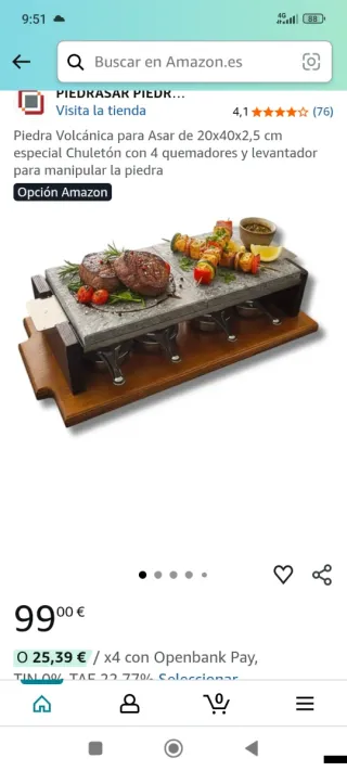 Piedra Volcánica para Asar 20x40