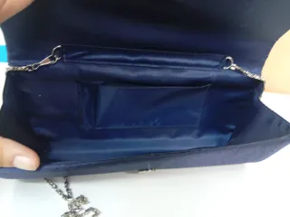 Bolso de mano azul marino para fiesta